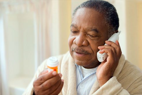 A man contacts a doctor's staff with questions about his medication.