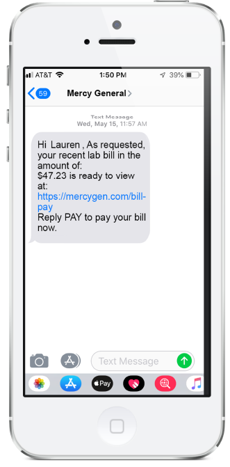 Simplify the payment process by allowing consumers to pay by text message.