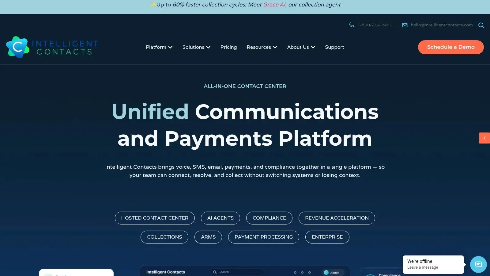 Screenshot from https://intelligentcontacts.com